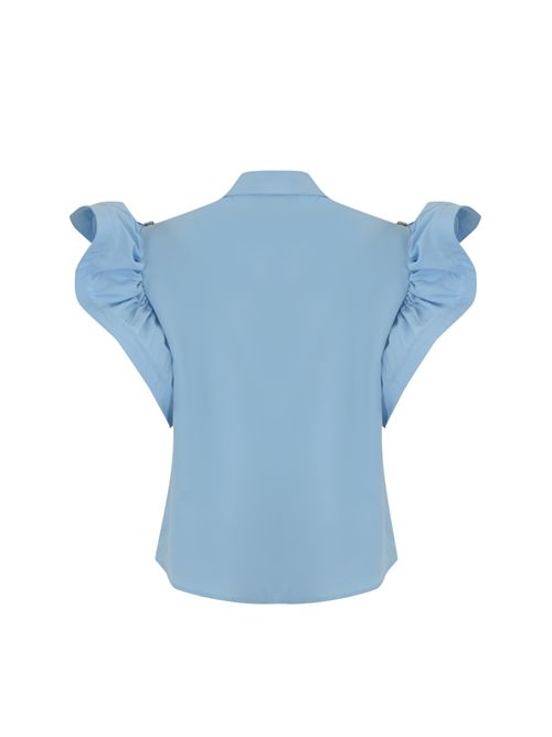 Camicia Trabia con rouches e cristalli Celeste ODI ODI | TRABIA 250S5CELESTE